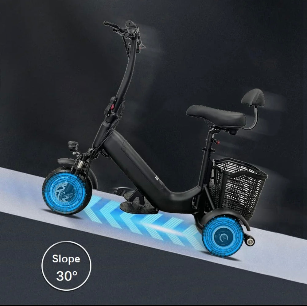 Stealth 3GO-1  Electric Tricycle 10”/12" Rear/Front Wheels