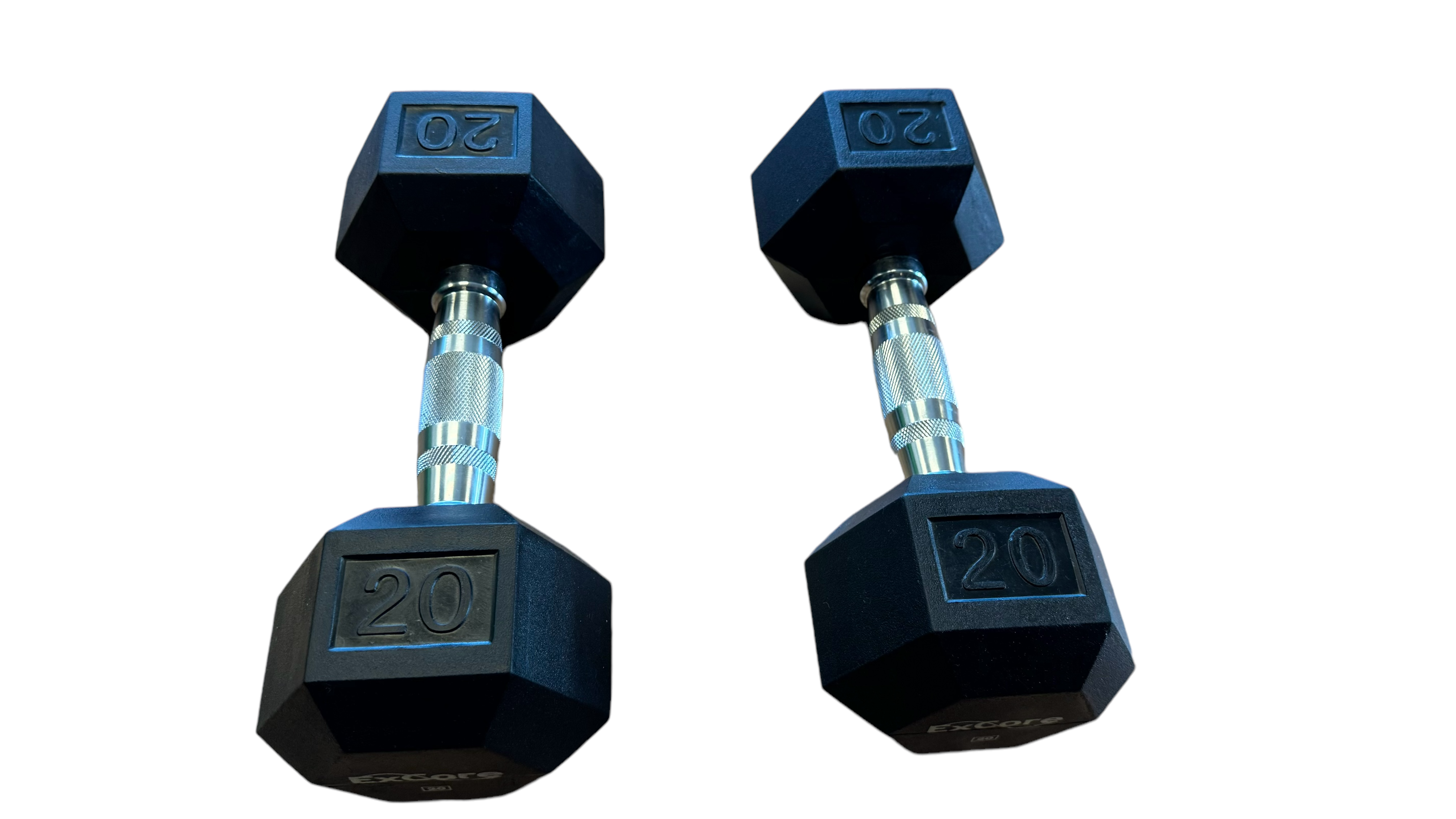 Excore ExCore Fitness® Rubber Coated Hex Dumbbells 5lbs - 130lbs – Scooter ...