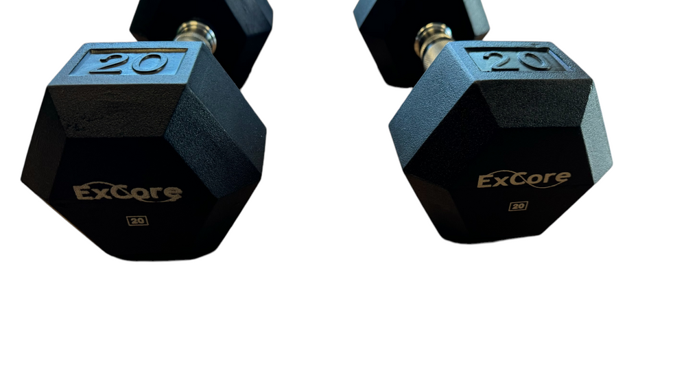 Excore ExCore Fitness® Rubber Coated Hex Dumbbells 5lbs - 130lbs – Scooter ...