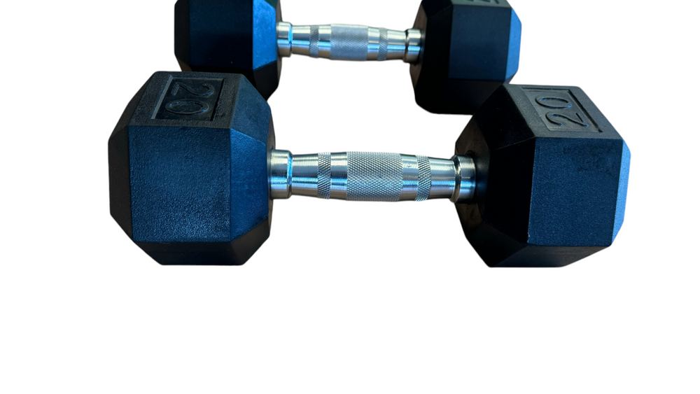 ExCore Fitness Rubber Coated Hex Dumbbells 5lbs - 130lbs