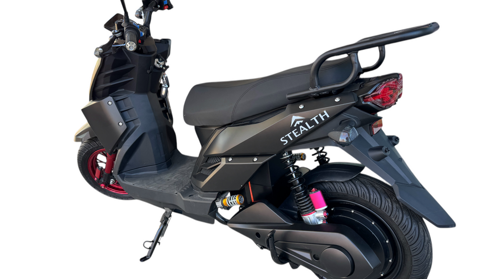 Stealth Pro Electric Scooter/Moped 70 Mile Range 50MPH - Bluetooth Speakers