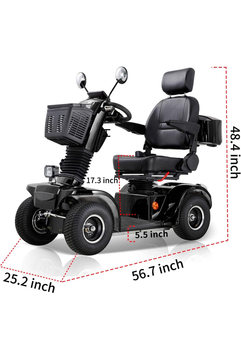 Stealth All Terrain Mobility Scooter w/Bluetooth