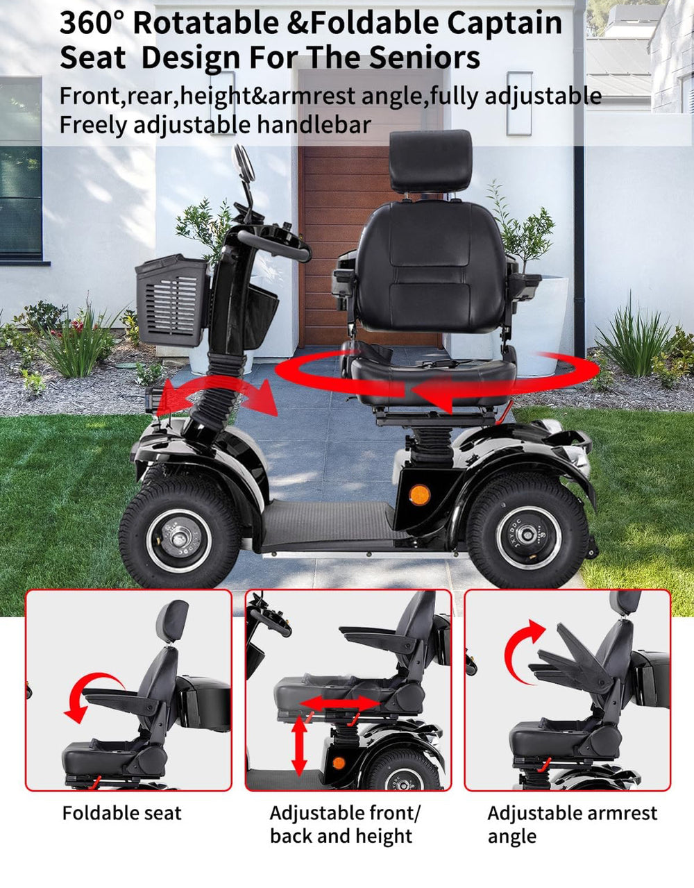 Stealth All Terrain Mobility Scooter w/Bluetooth