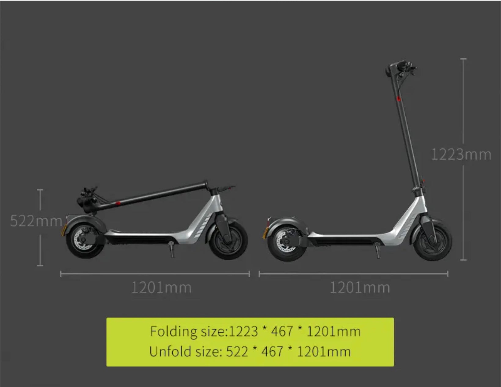 New! Stealth Escoot - Foldable Electric Scooter 22MPH