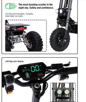 New! Stealth - XR3L Three Wheel Electric Scooter w/Seat & Trunk