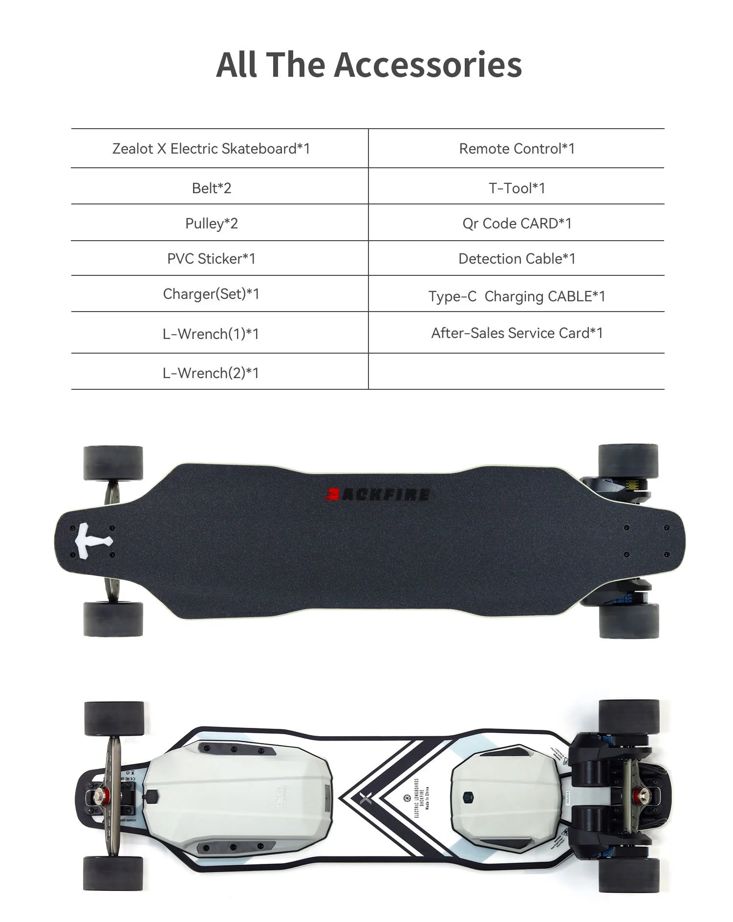 BACKFIRE ZEALOT X BELT DRIVE ELECTRIC SKATEBOARD