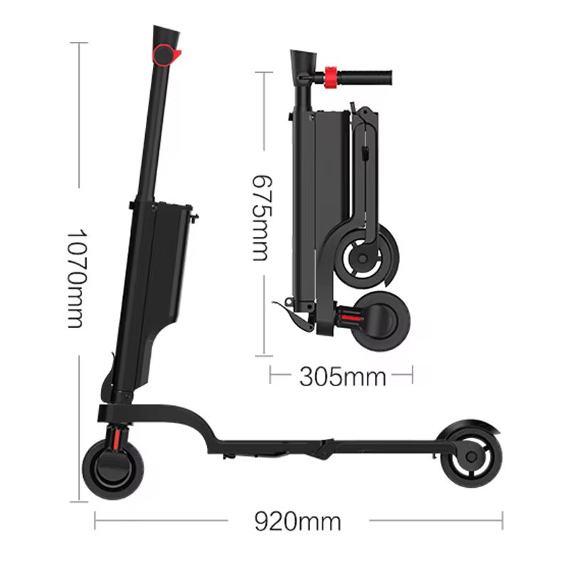 (New) Stealth Scooters® XS2 Foldable Backpack Electric Scooter