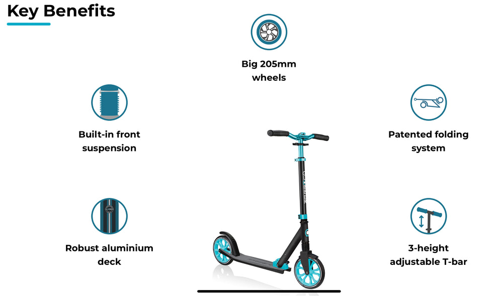 Globber - NL 205 Foldable Kick Scooter Big Wheels