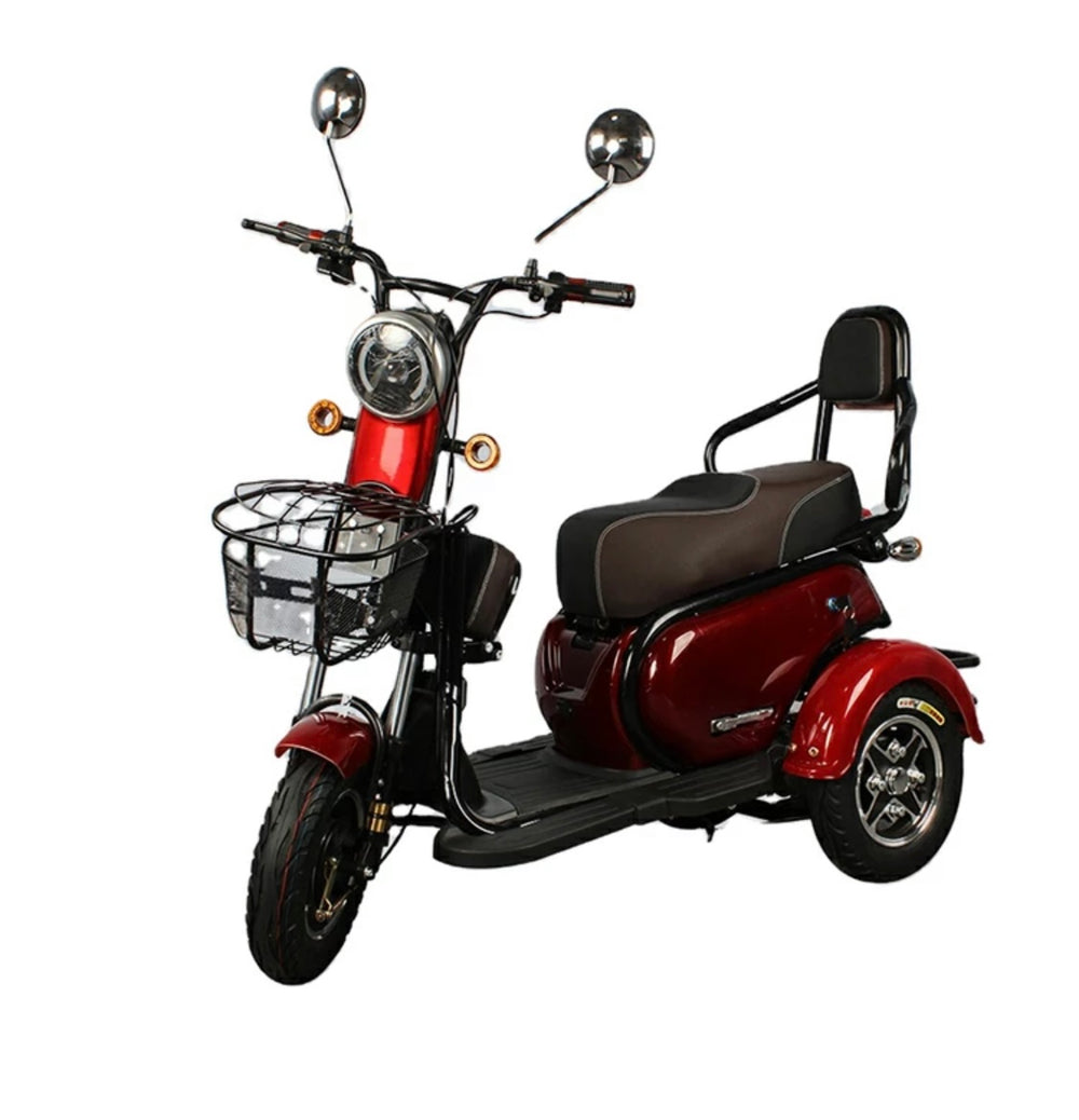 Swan - 3 Wheel Electric Scooter w/Baskets